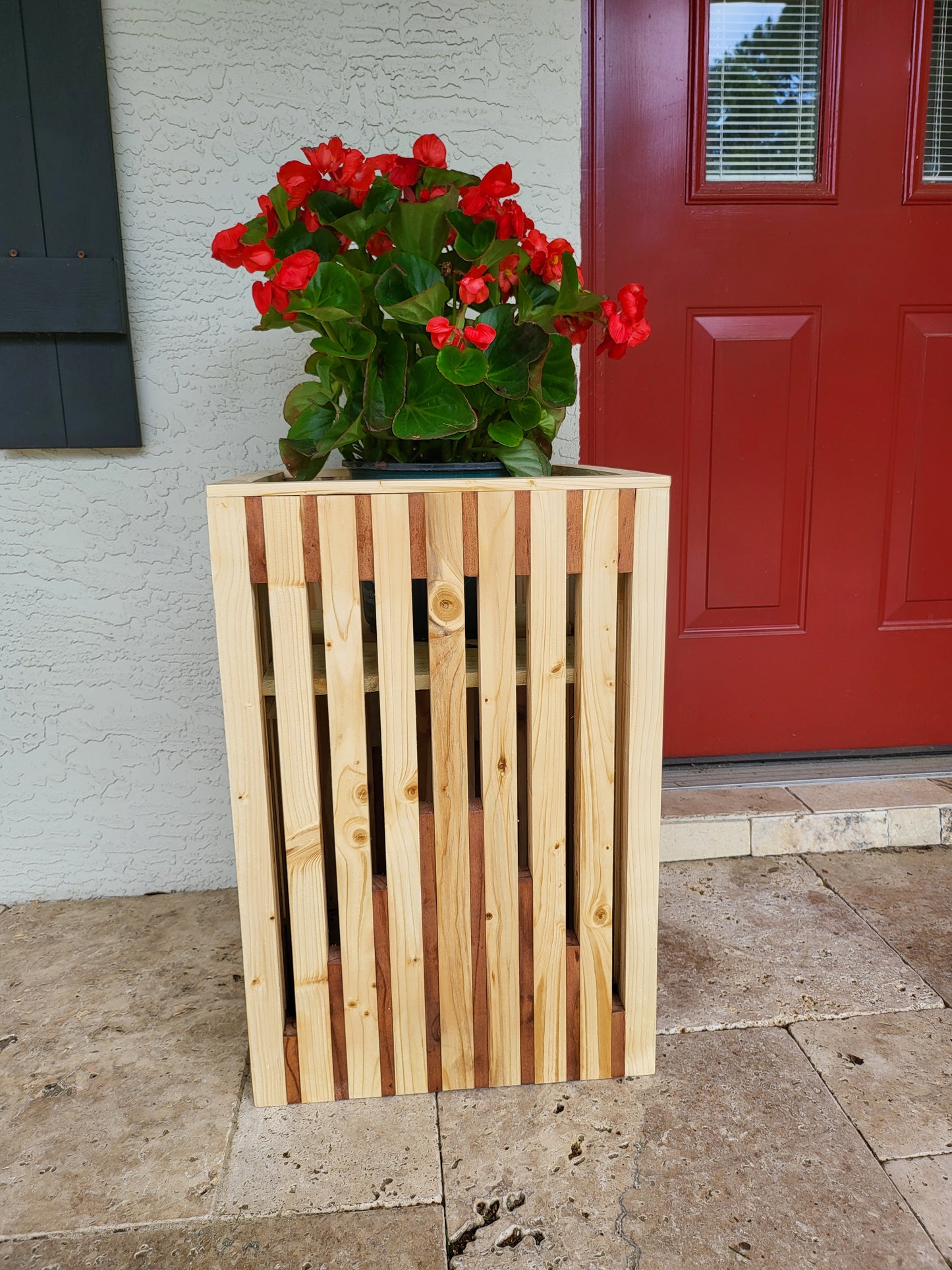 Tall Handmade Wooden Planter