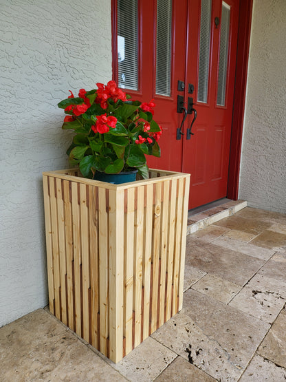 Tall Handmade Wooden Planter